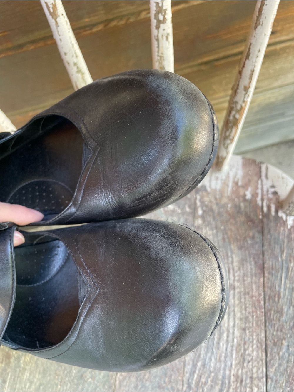 Women's Tandy Black Leather Mary Jane Heels - Picture 5 of 10